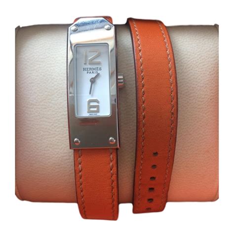 montre hermes femme bracelet cuir prix|hermes montre collection.